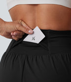 Short de yoga 2-en-1 SoftlyZero™ Airy taille haute gainant effet frais InstantCool 12,5 cm avec poches