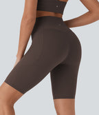 Short cycliste 22,8 cm d'entraînement gainant taille haute avec poches Halara UltraSculpt™