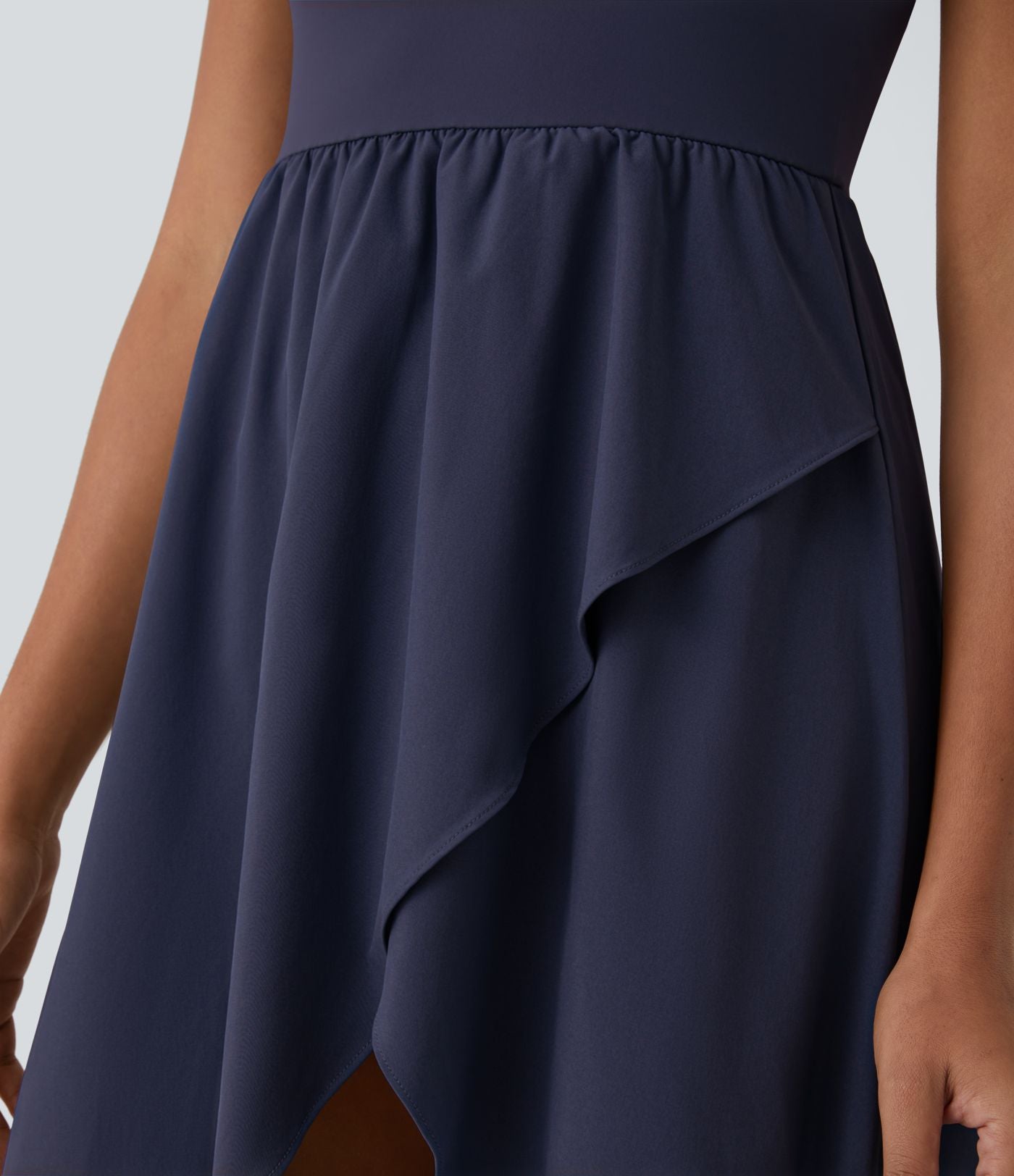 Breezeful™ Robe Casual 2 Pièces Dos Nu Haut Bas Poche Latérale Fluide Séchage Rapide