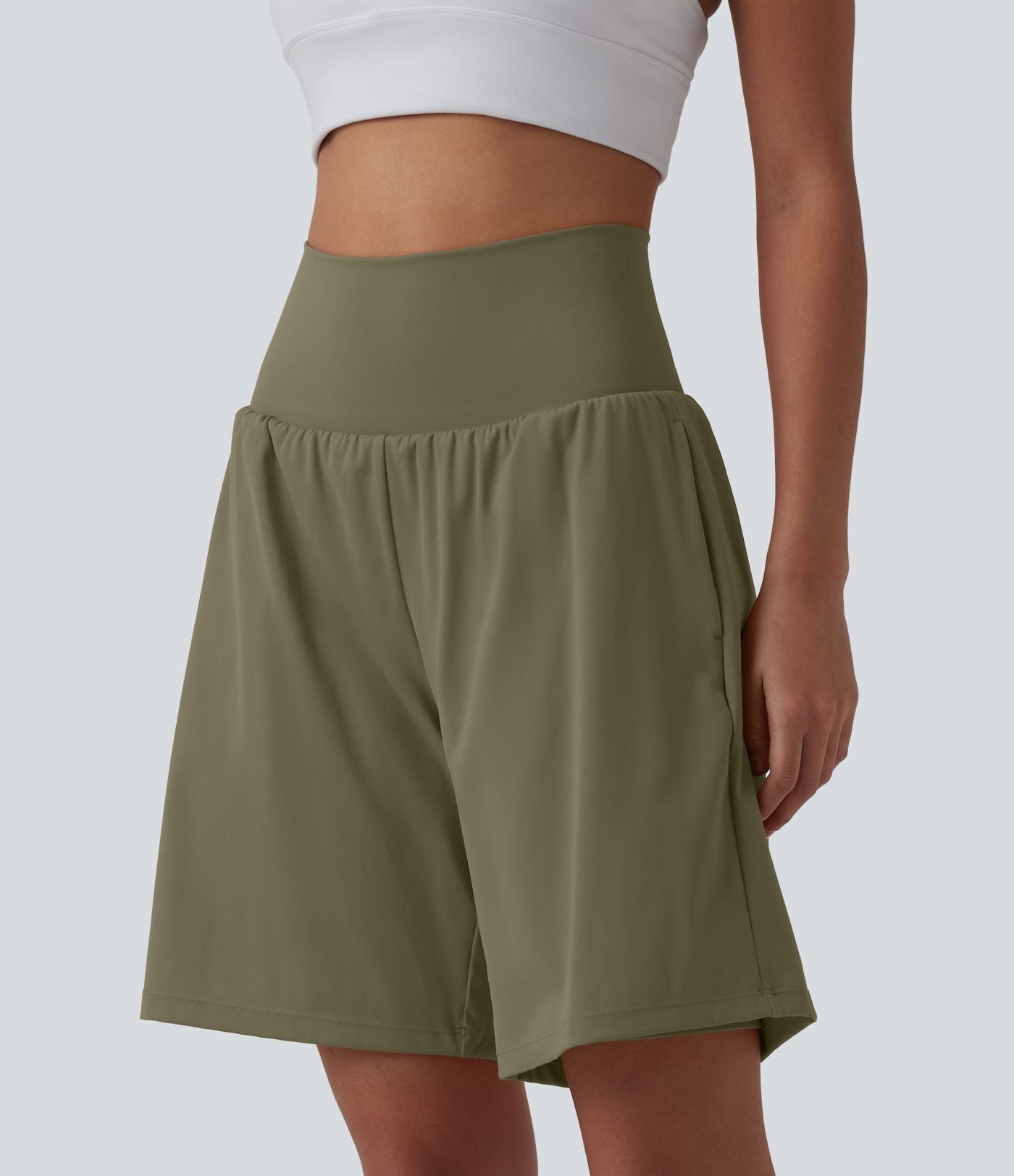 Short de yoga 2-en-1 SoftlyZero™ Airy taille très haute effet frais InstantCool 22,8 cm avec poches