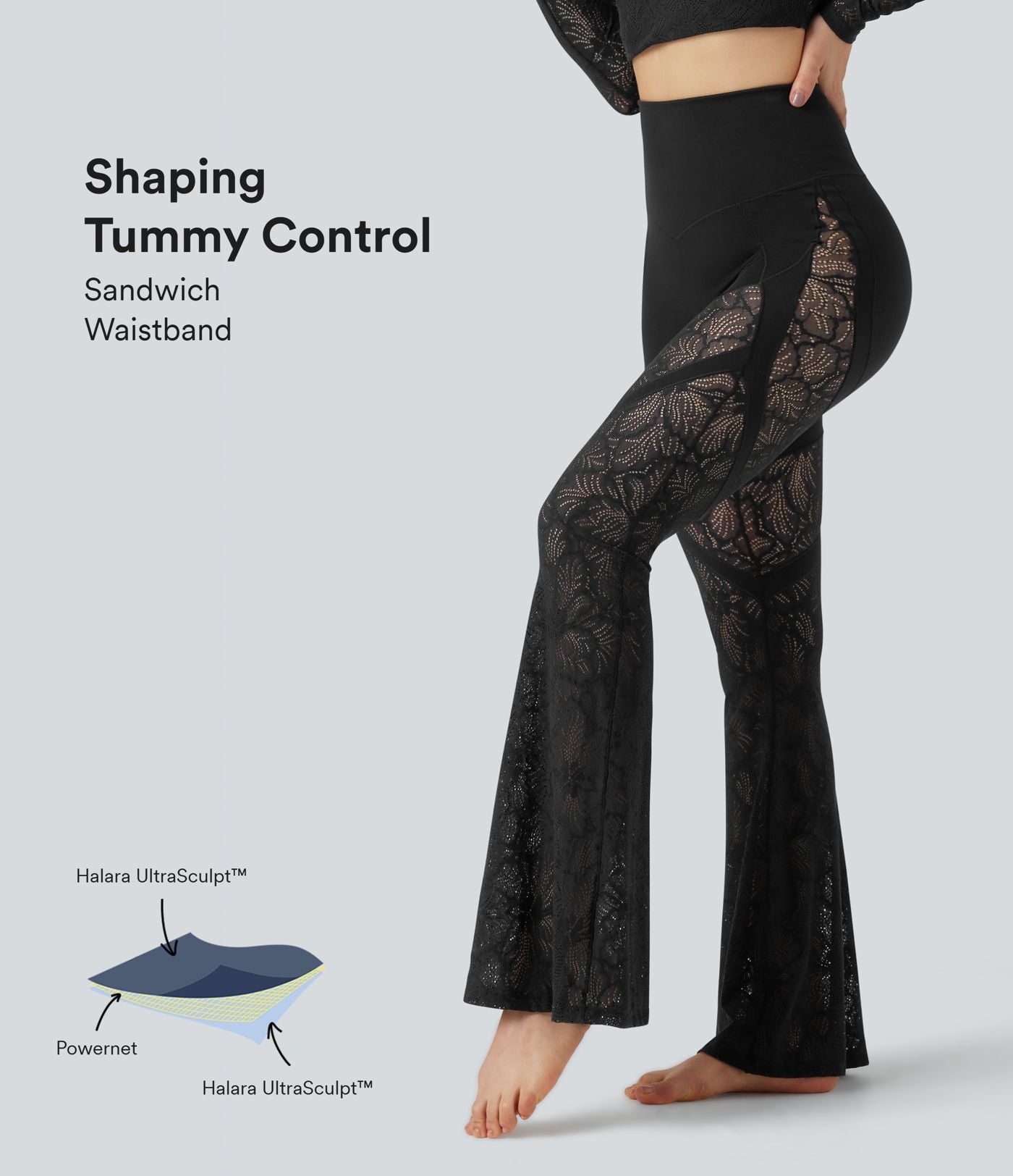 Pantalon de yoga gainant taille haute avec poches Halara UltraSculpt™