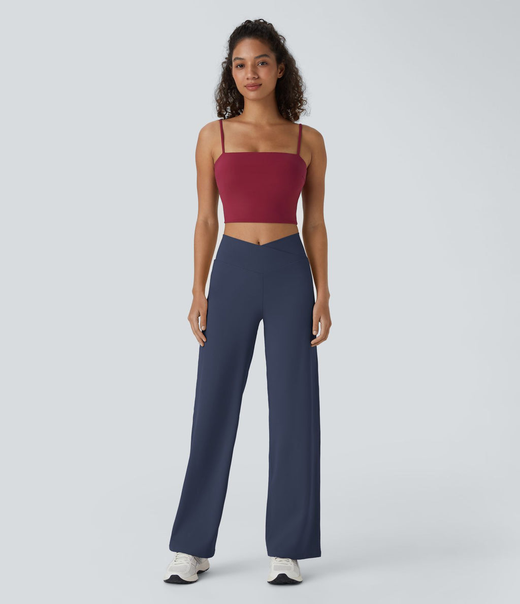 Pantalon yoga large croisé taille haute DayStretch avec poches