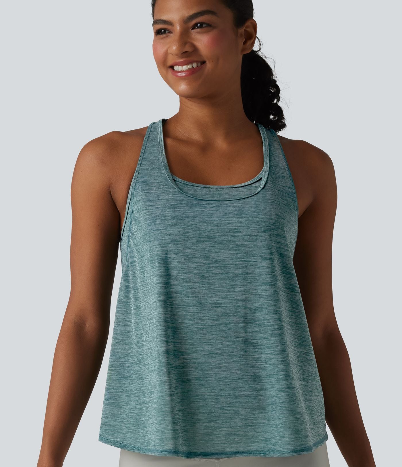 Débardeur de sport dos nageur col U soutien-gorge intégré