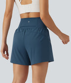 Short de yoga 2-en-1 SoftlyZero™ Airy réfléchissant taille haute 12,5 cm à effet frais InstantCool avec poches