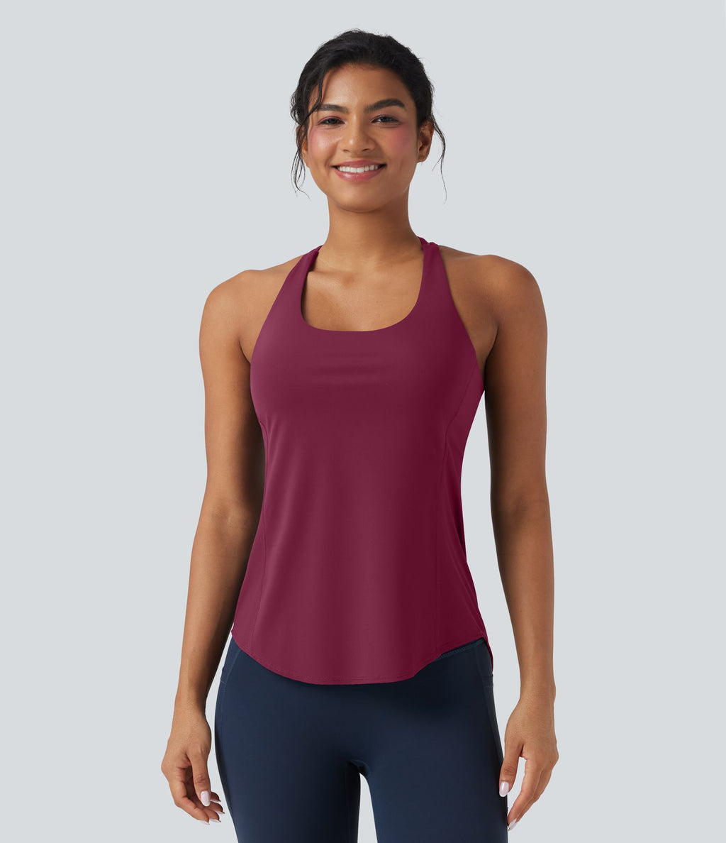 Débardeur running Halara UltraSculpt™ col rond dos croisé bonnets E-G