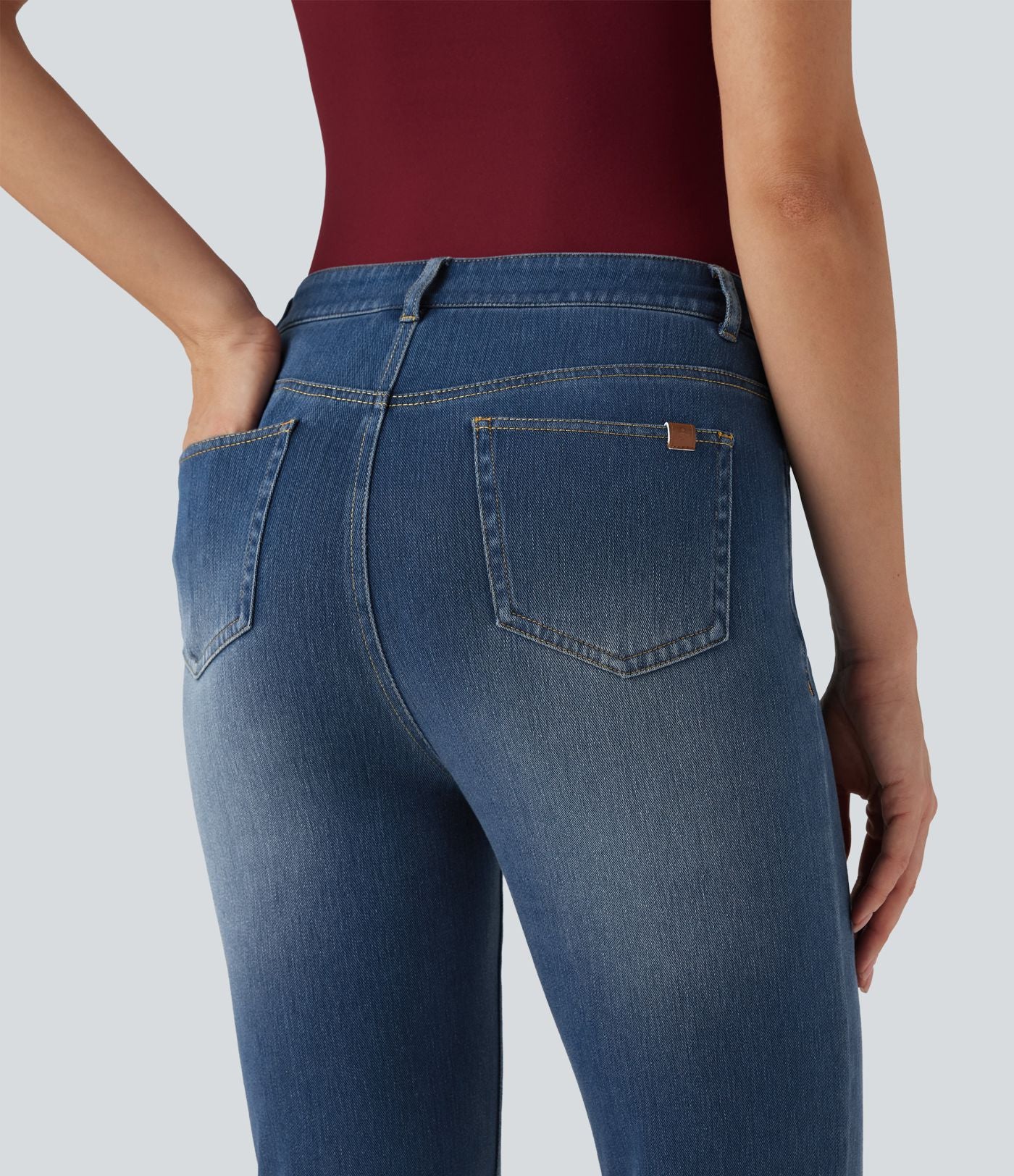 Jean évasé Halara Flex™ taille haute avec poches