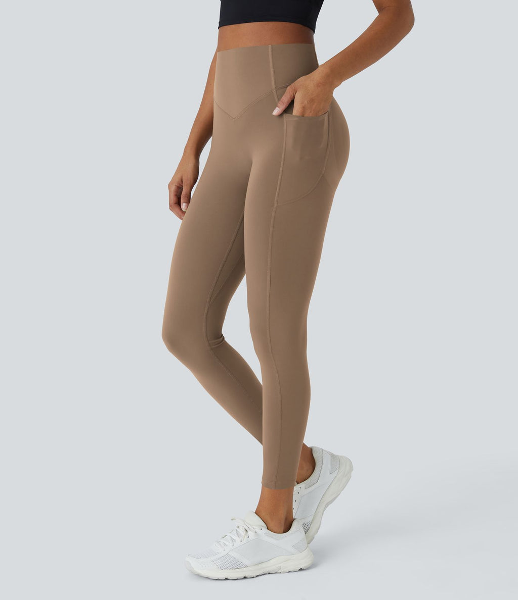 Legging d'entraînement gainant galbant taille haute avec effet scrunch et poches Halara UltraSculpt™