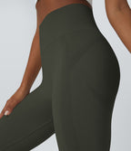 Legging yoga 7/8 taille haute froncé sans couture OneForm Seamless Flow