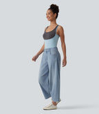 Jean Barrel 7/8 taille basse Halara Flex™ avec poches zippées