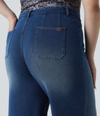 Halara Flex™ Jean large casual grande taille taille haute ventre plat avec poches