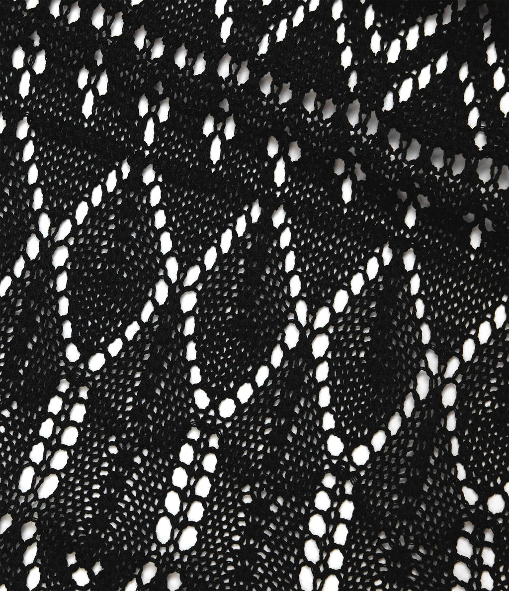 Robe mini moulante maille ajourée