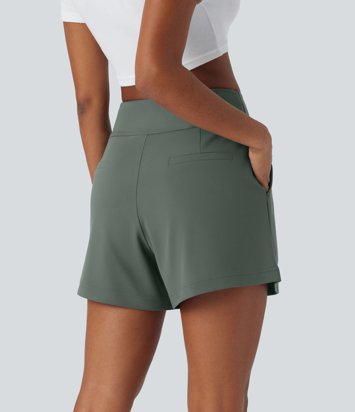 Short de travail large taille haute DayStretch avec poches