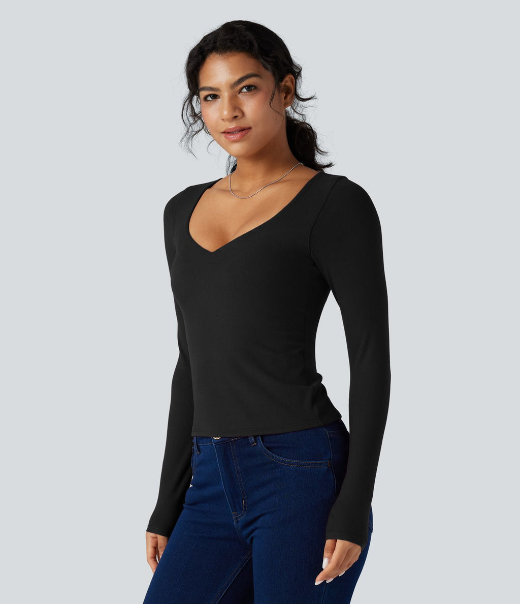 Top casual chaud push-up à manches longues - Bonnet A/B