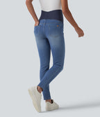 Halara Flex™ Jean skinny de maternité 7/8 taille super haute avec poches