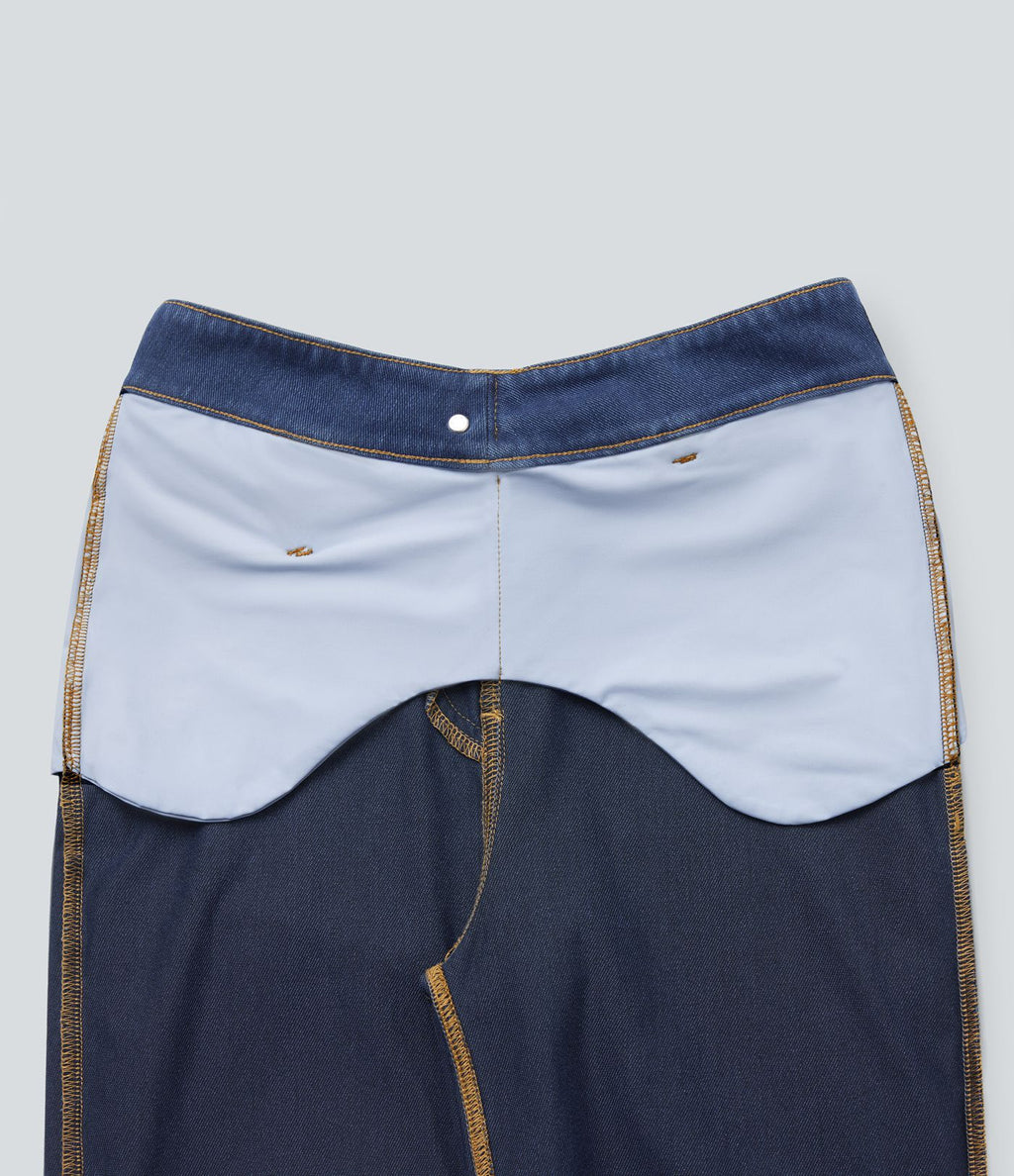 Jean droit Halara Flex™ taille mi-haute croisé gainant avec poches