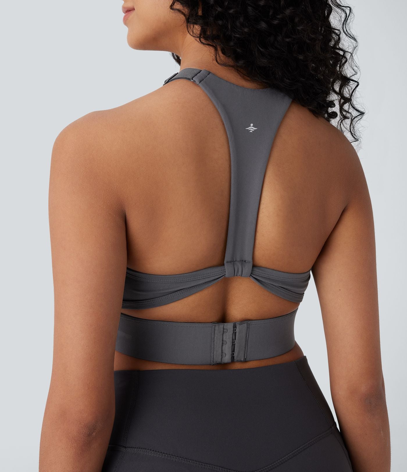 Halara UltraSculpt™ Brassière de sport yoga soutien léger col U dos nu avec crochets ajustables