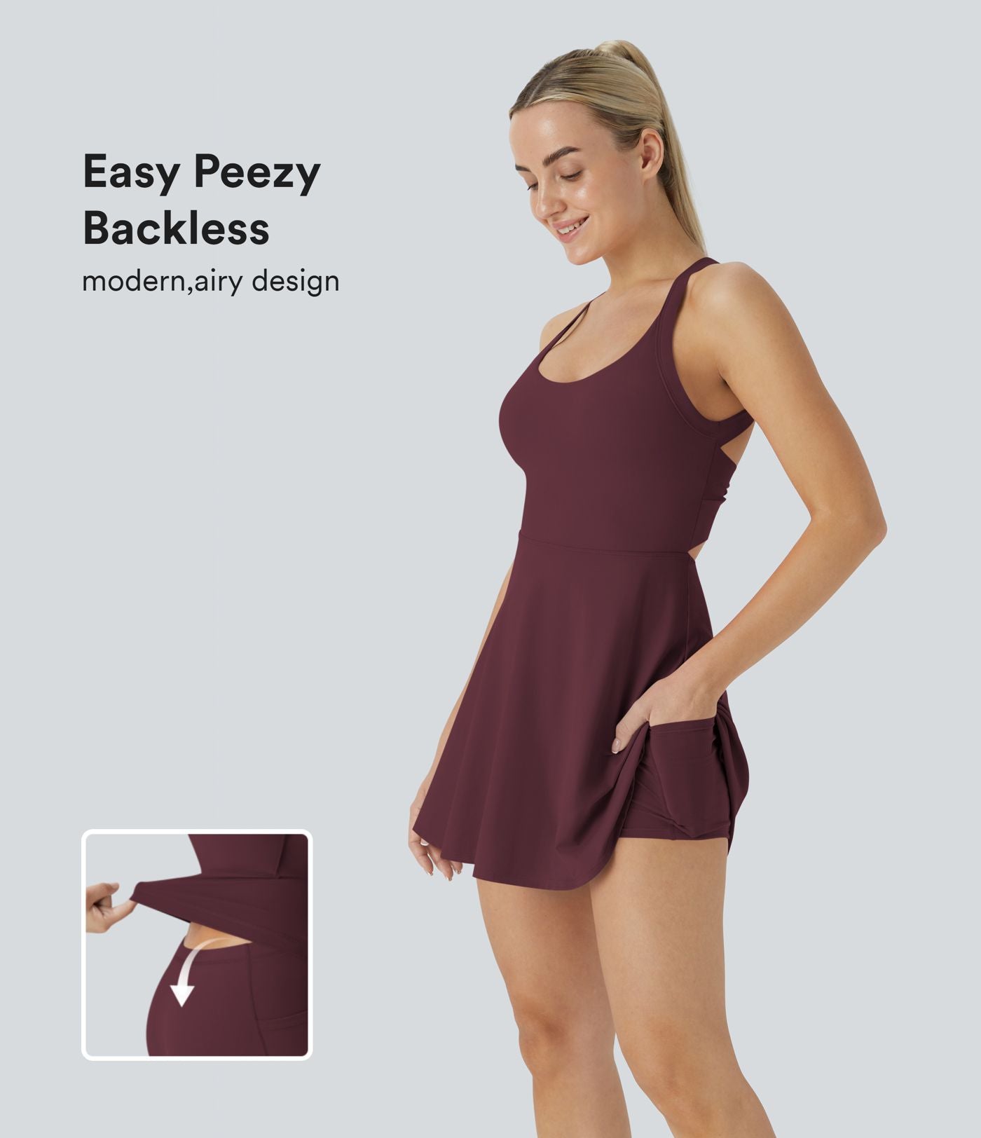 Softlyzero™ Airy Robe Sport Torsadée Dos Nu Édition Easy Peasy