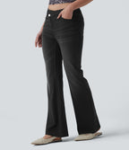 Halara Flex™ Jean évasé asymétrique taille haute avec poches