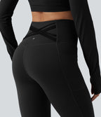 Halara Ultrasculpt™ Legging de running corsaire gainant taille haute dos croisé avec poches