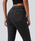 Halara Flex™ Jean slim casual capri taille haute avec fentes et poches