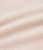 T-shirt gaufré col rond manches longues avec poche