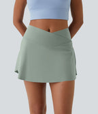 Jupe de tennis mini 2-en-1 quotidienne SoftlyZero™ Airy avec croisement, poche latérale et effet frais InstantCool, Lucid, protection solaire UPF50+