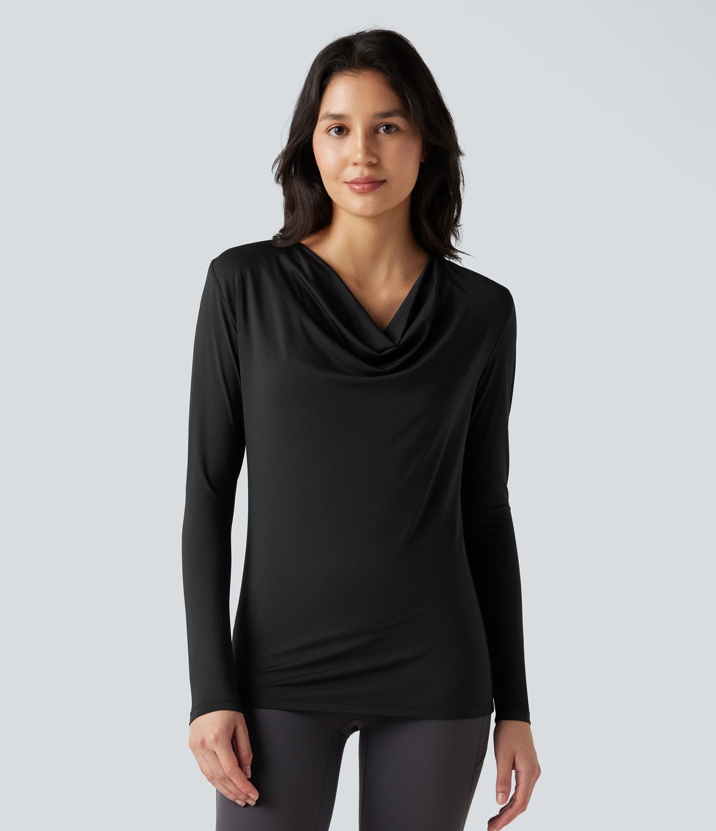 Top de sport running col bénitier manches longues