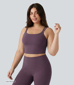 Débardeur de yoga court grande taille Halara UltraSculpt™ torsadé dos nu avec doubles bretelles et brassière intégrée