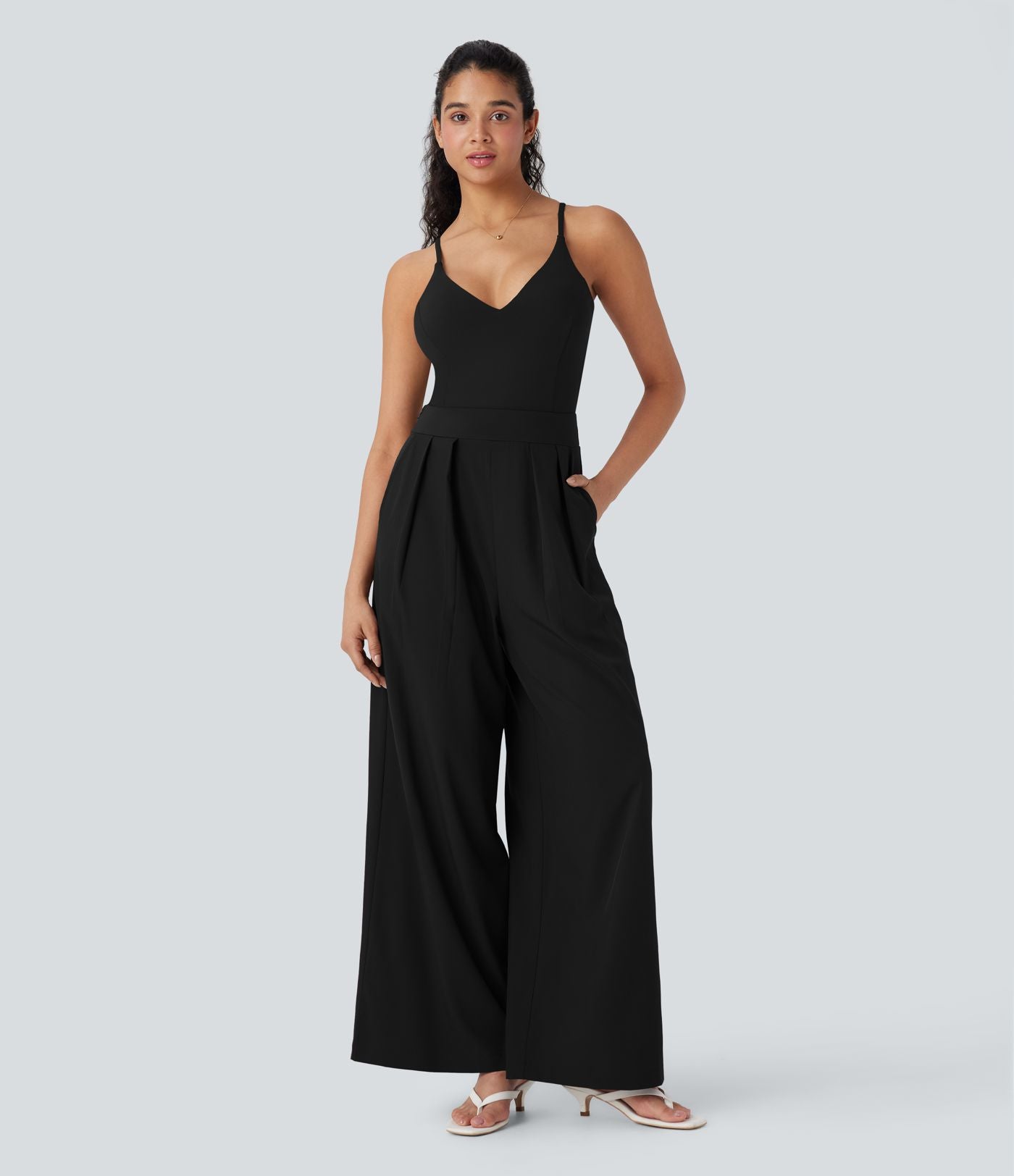 Combinaison à bretelles Breezeful™ dos nu, jambes larges, séchage rapide avec poches latérales - Édition Easy Peasy