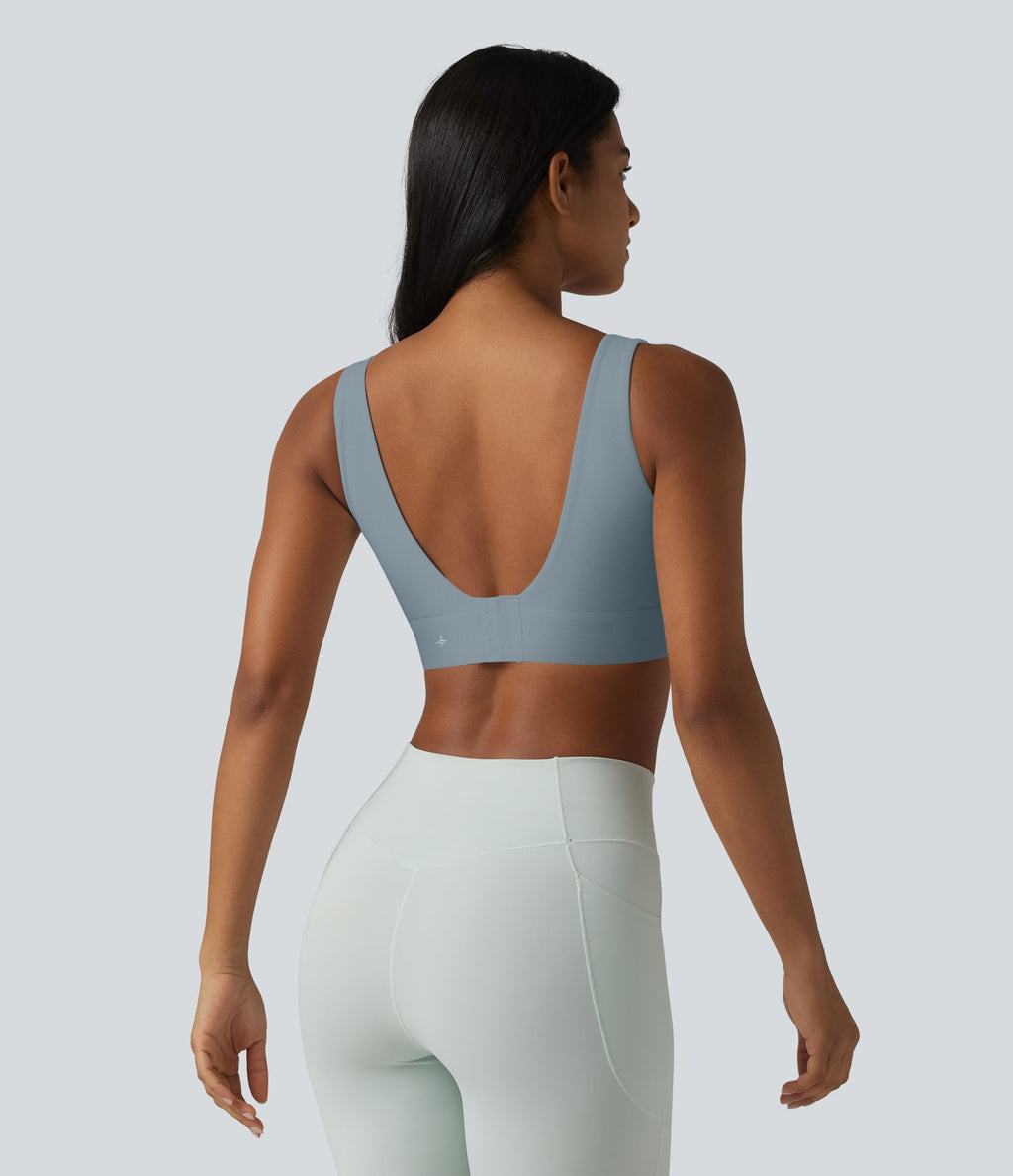 Brassière de sport Halara UltraSculpt™ maintien moyen dos nu avec boucle ajustable et brassière intégrée