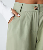 Joggings décontractés à taille mi-haute avec poches