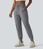 Jogging de sport taille haute cordon de serrage effet frais InstantCool UPF50+ avec poches