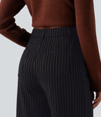 Pantalon de travail Halara Flex™ large taille haute à rayures et effet frais InstantCool avec poches