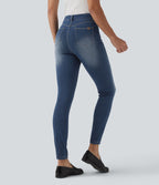 Jean ajusté décontracté Halara Flex™ taille haute avec poches