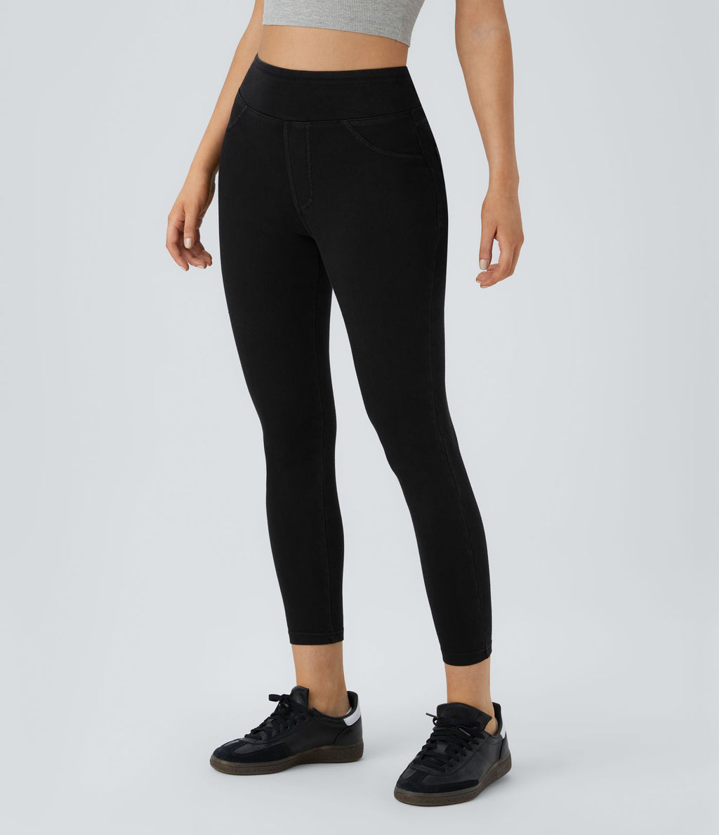 Halara Flex™ Jegging Casual Taille Haute Tricot Extensible Poche Latérale Arrière