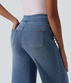 Jean large décontracté Halara Flex™ taille haute gainant avec poches