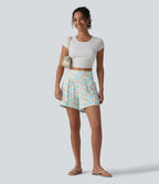 Short hawaïen 2 en 1 taille haute 12,5 cm avec poches