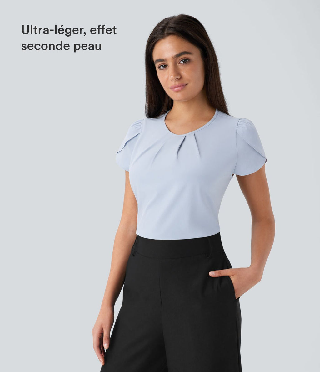 Haut de travail séchage rapide Breezeful™ col rond manches courtes avec dos ajouré