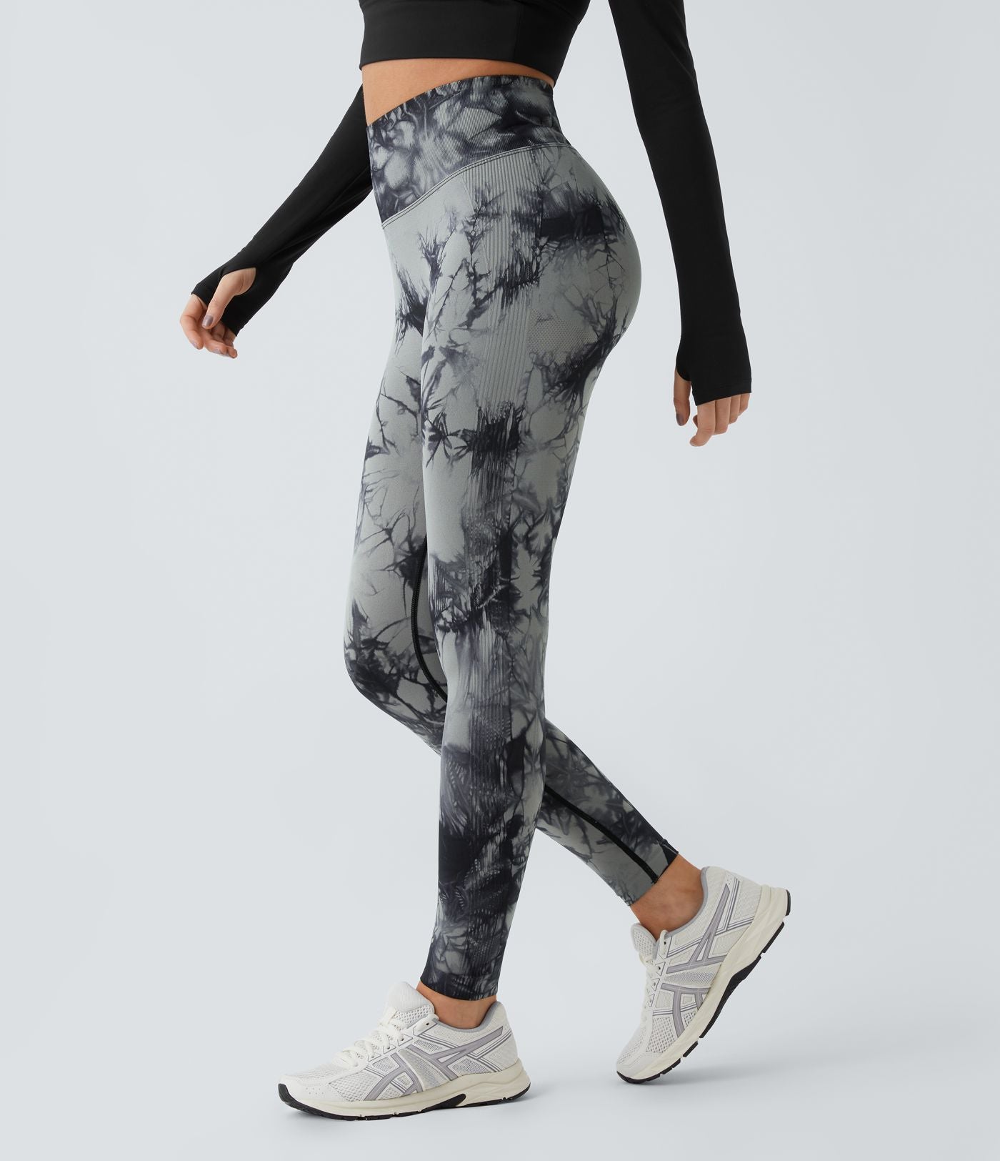 Legging yoga taille haute tie-dye sans couture OneForm Seamless Flow