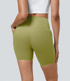 Short cycliste 17,5 cm d'entraînement gainant taille haute avec poches Halara UltraSculpt™