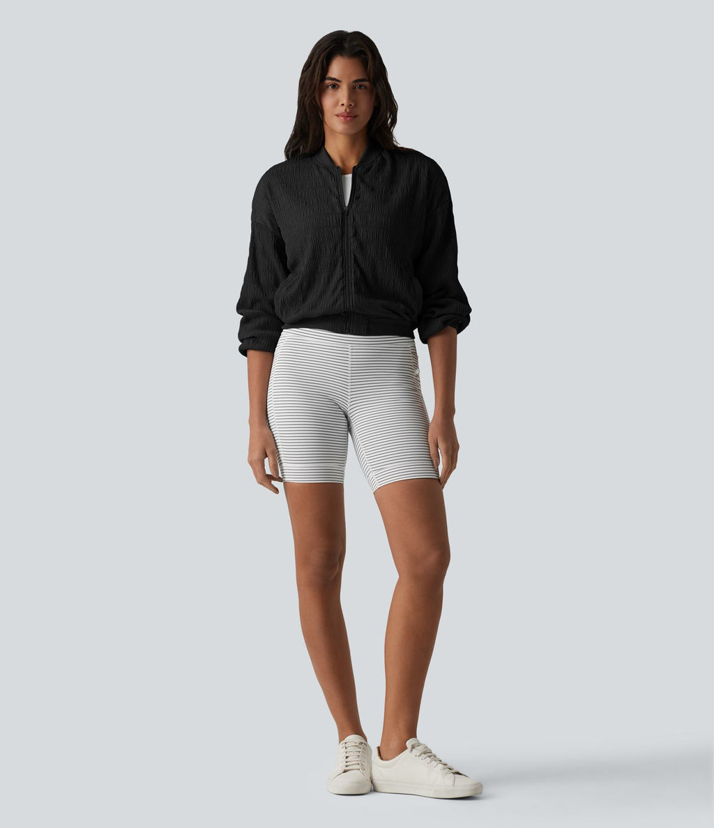 Veste bomber casual manches longues avec poches