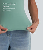 T-shirt casual col rond échancré à manches courtes avec brassière intégrée — Bonnets B-E