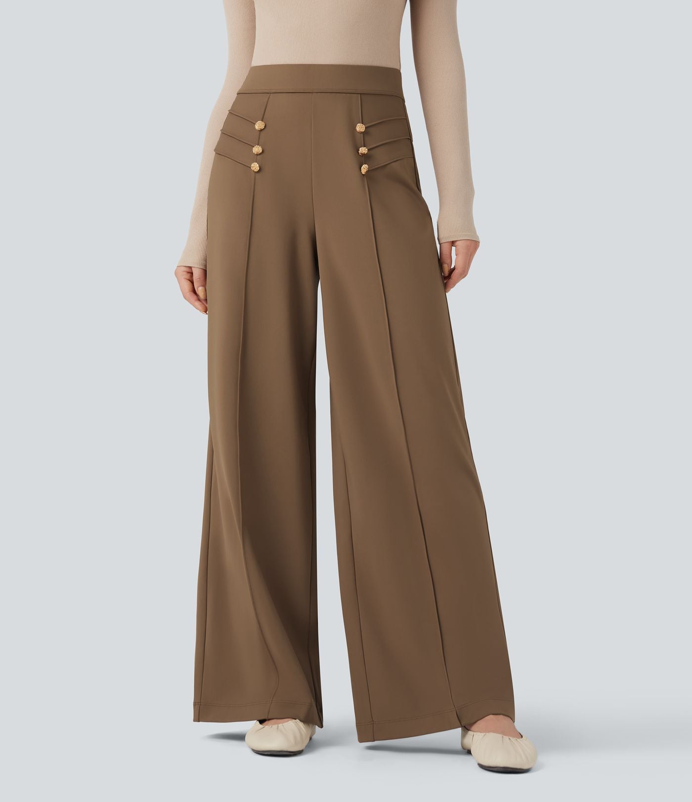 Pantalon tailleur ample taille haute Halara Flex™ DayStretch avec poches