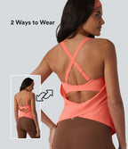 Halara UltraSculpt™ Débardeur d'entraînement dos nu croisé avec boucle ajustable et soutien-gorge intégré
