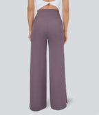 Pantalon yoga large croisé avec ourlet et poches DayStretch - Smile