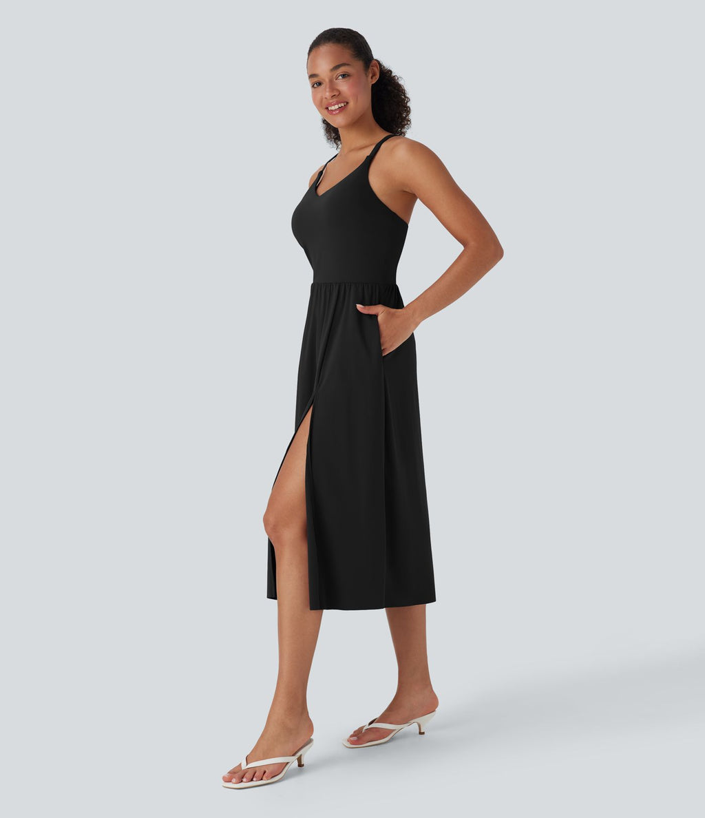 Robe caraco décontractée SoftlyZero™ Airy dos nageur effet frais InstantCool avec poches, bonnets E-G