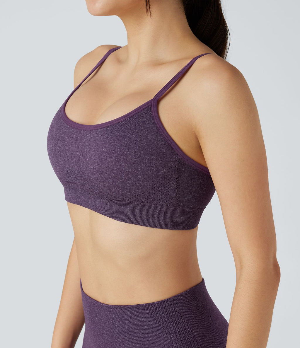 Brassière de sport yoga maintien léger col U sans couture OneForm Seamless Flow