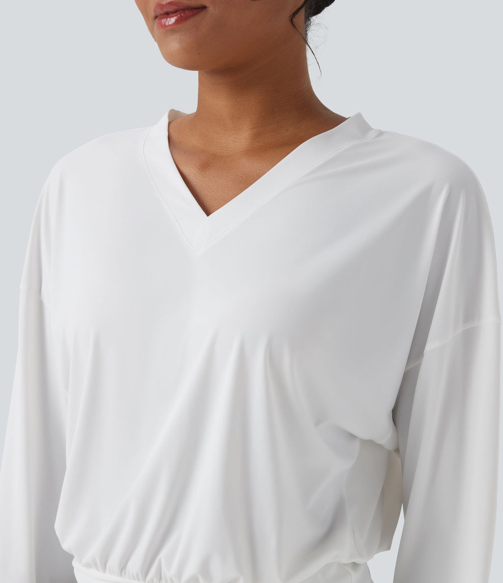 Top yoga sport oversize col V Cool Touch séchage rapide