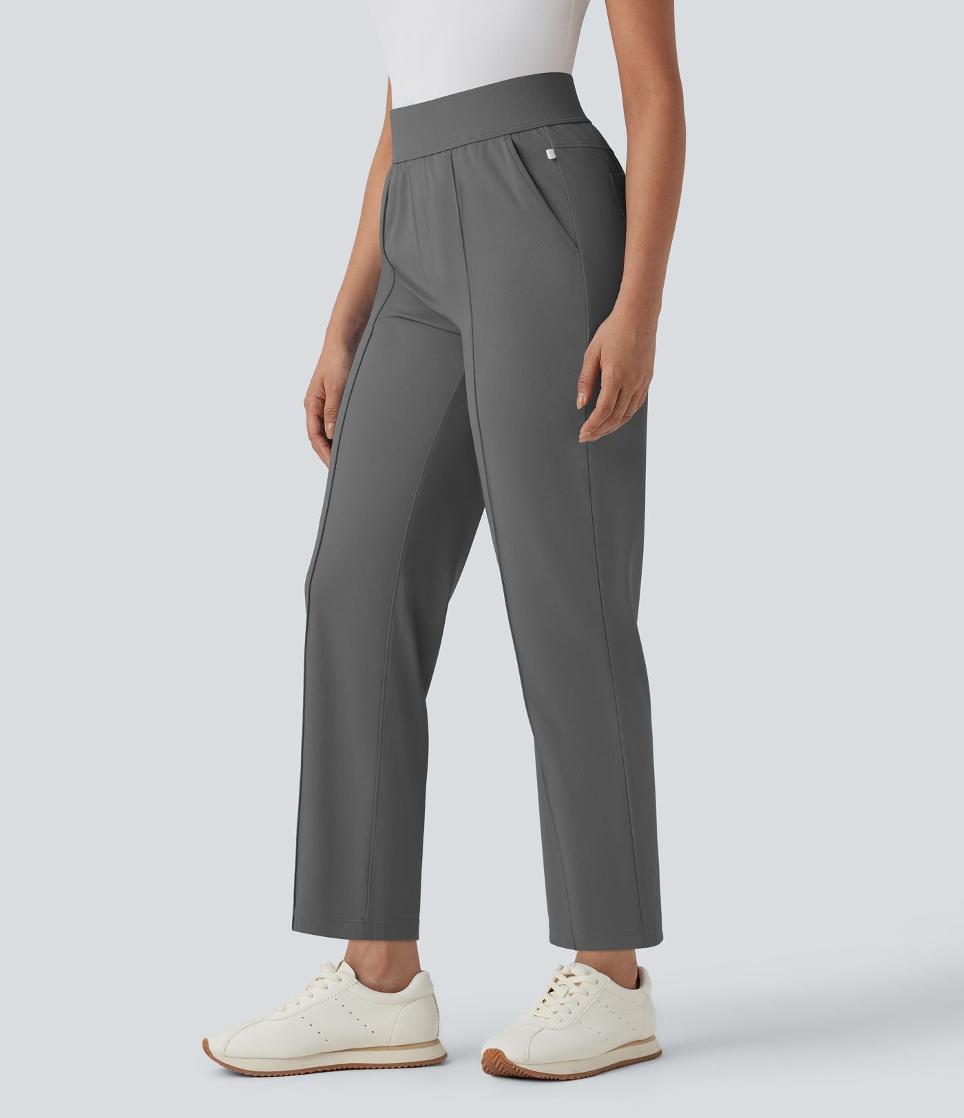 Pantalon de golf séchage rapide, taille mi-haute, avec poches et poche tee, UPF40+