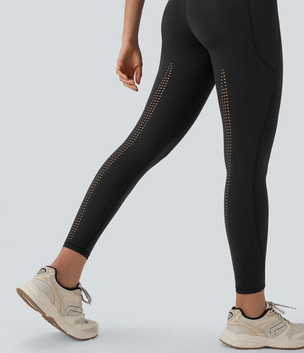 Legging 7/8 de yoga gainant galbant taille haute avec poches Halara UltraSculpt™